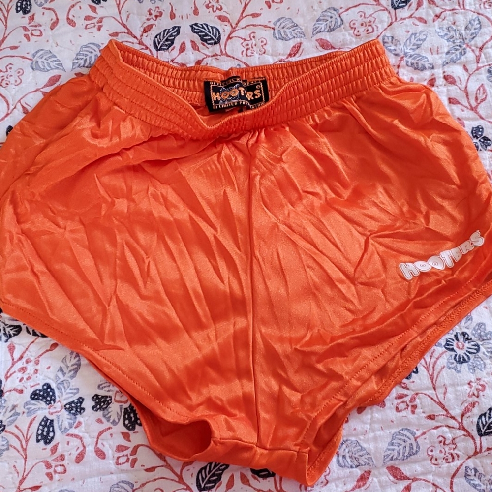 Hooters orange bootie shorts